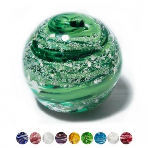 Ashes into Bath glass Paperweight - Small